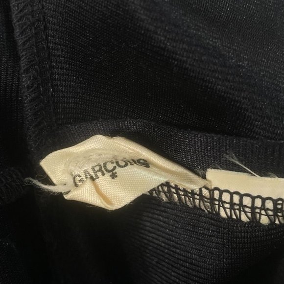 COMME DES GARCON 2000 FW Rei Kawakubo Black Long Sleeve Neck Tie Blouse - Picture 10 of 11